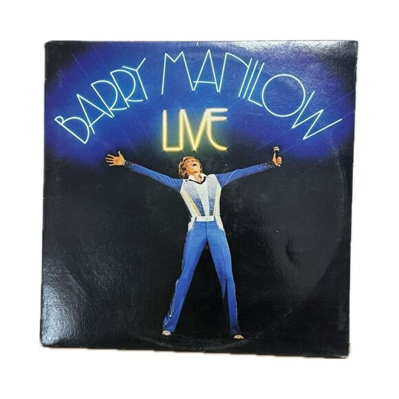 Live Vinyl Record Blue and Black - Picture 1 of 2